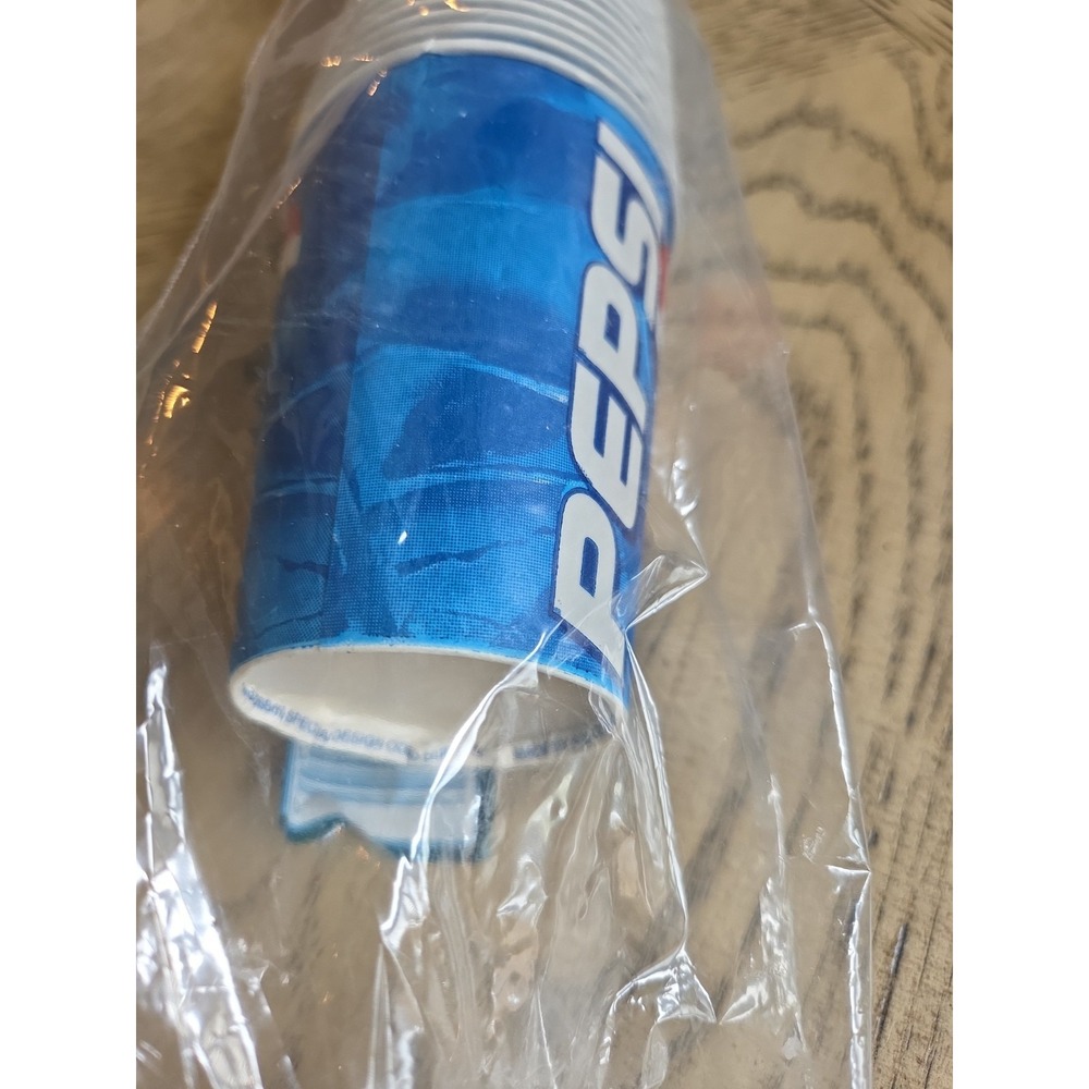 Vintage Pepsi 7oz Disposable Cups 100 Pack 9oz Plus 53 Paper Waxy NOS New Solo - Picture 7 of 11